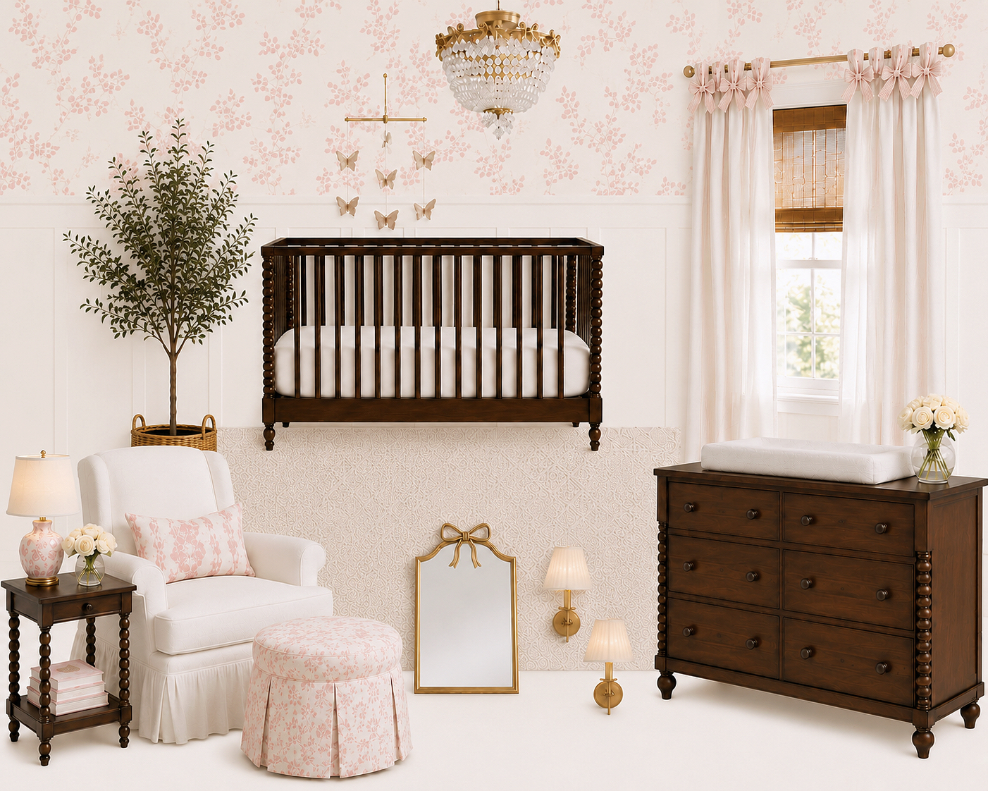 Soft Vintage nursery moodboard